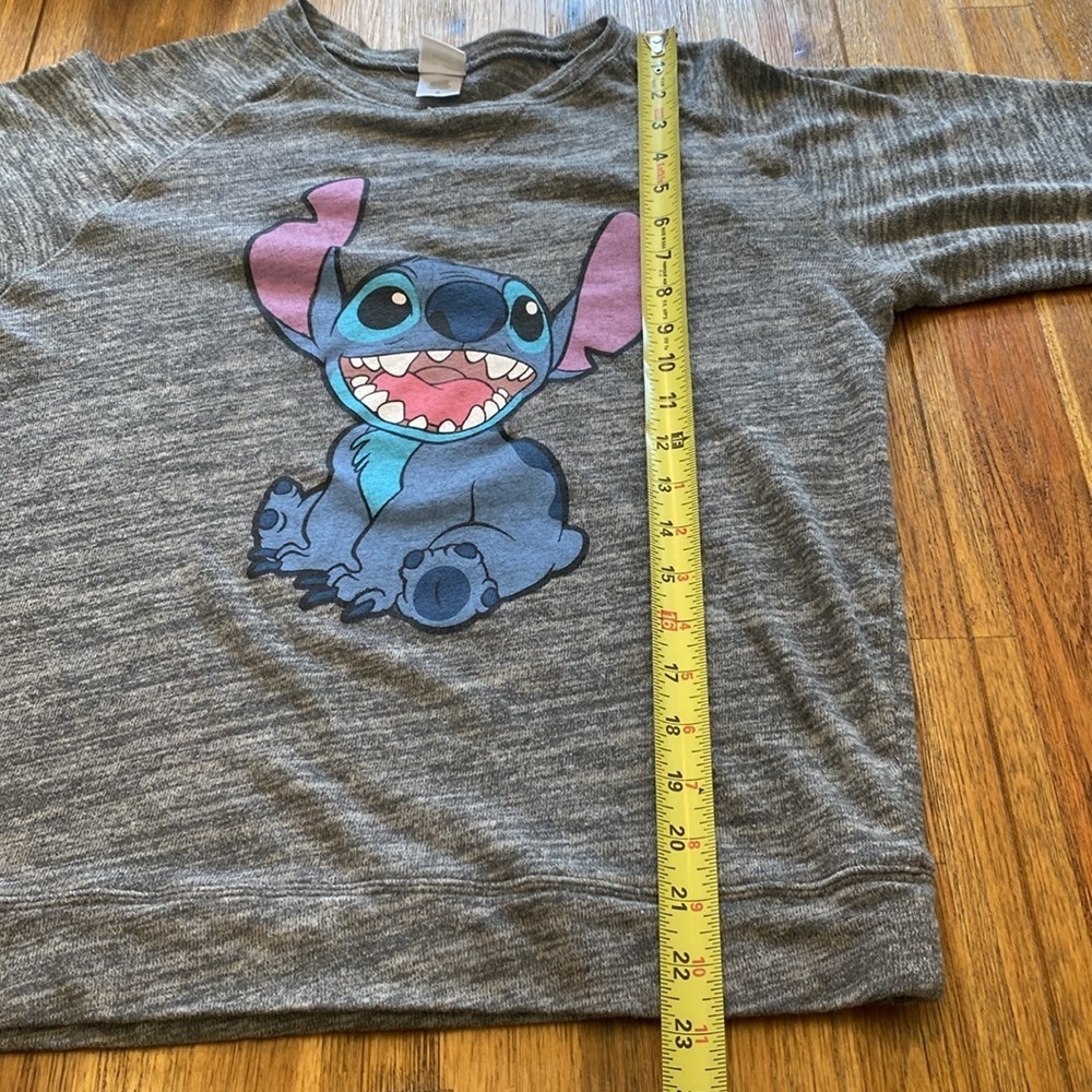 Disney Stitch Gray Sweatshirt. From Lilo & Stitch. Size S. Lightweight. - Picture 13 of 15